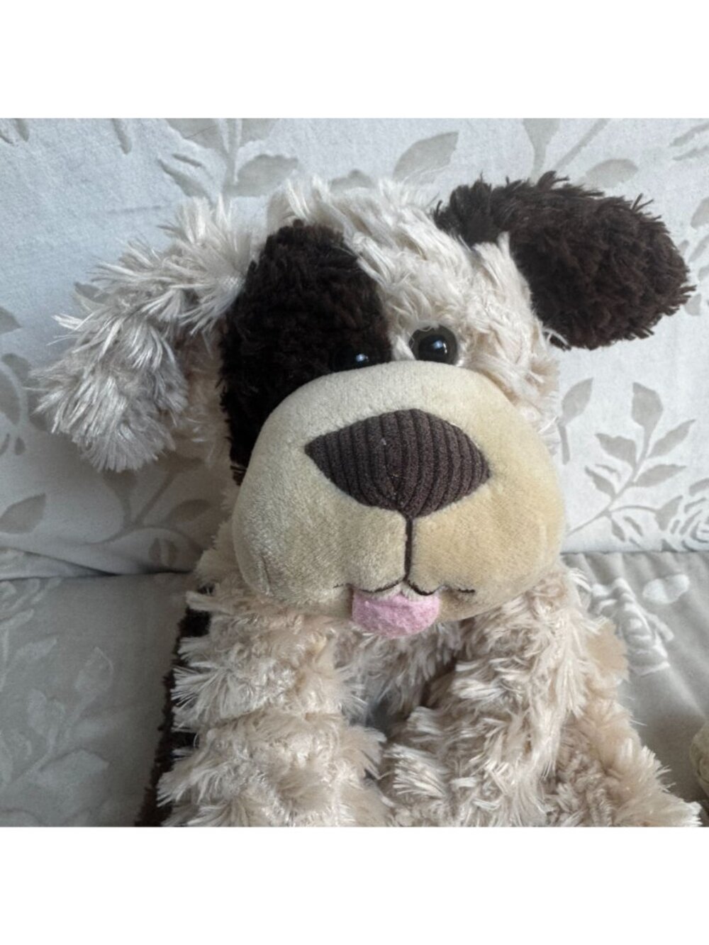 Aroma Home Dog Plush Snuggable Hotties Brown Tan Puppy Stuffed Animal Textured - Picture 2 of 8